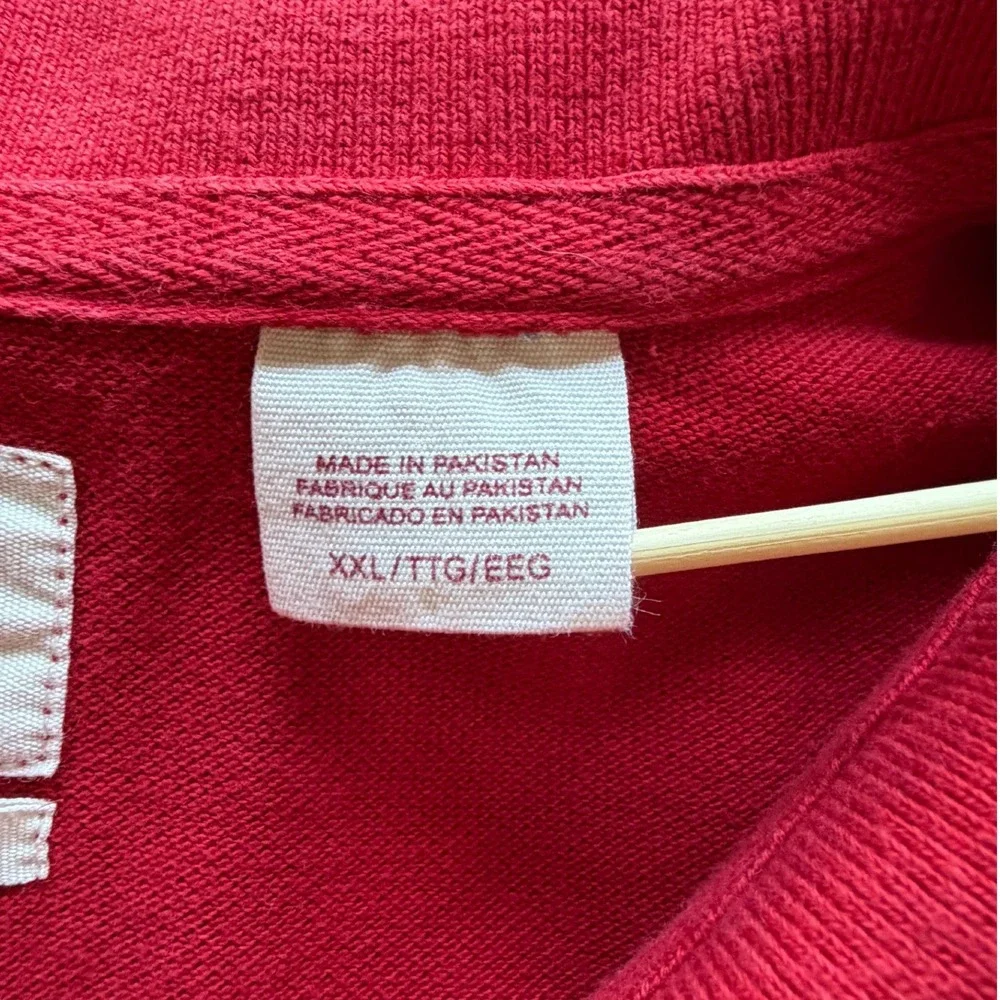 Levi's Red Short Sleeve Standard Pique Polo Shirt Mens XXL Good
